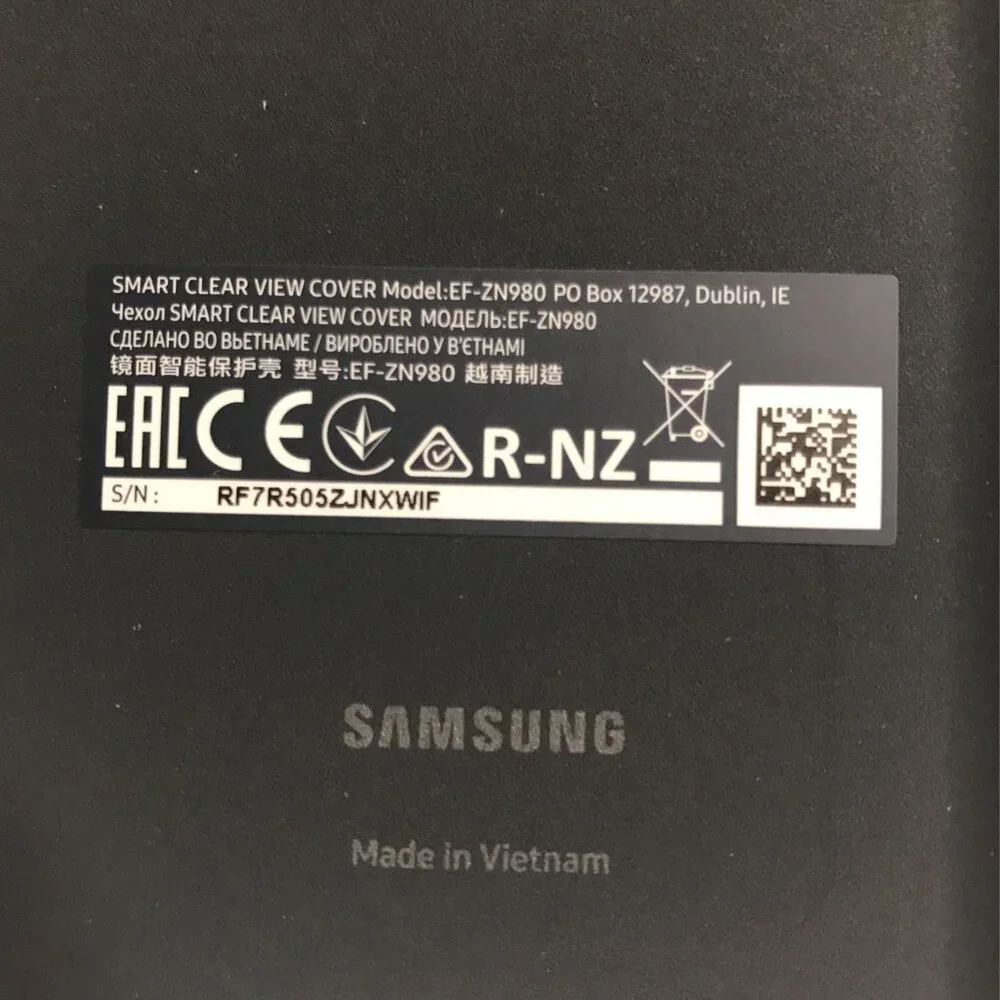 GENUINE Samsung S-View Flip Cover for Galaxy Note20 5G Black - Picture 6 of 8